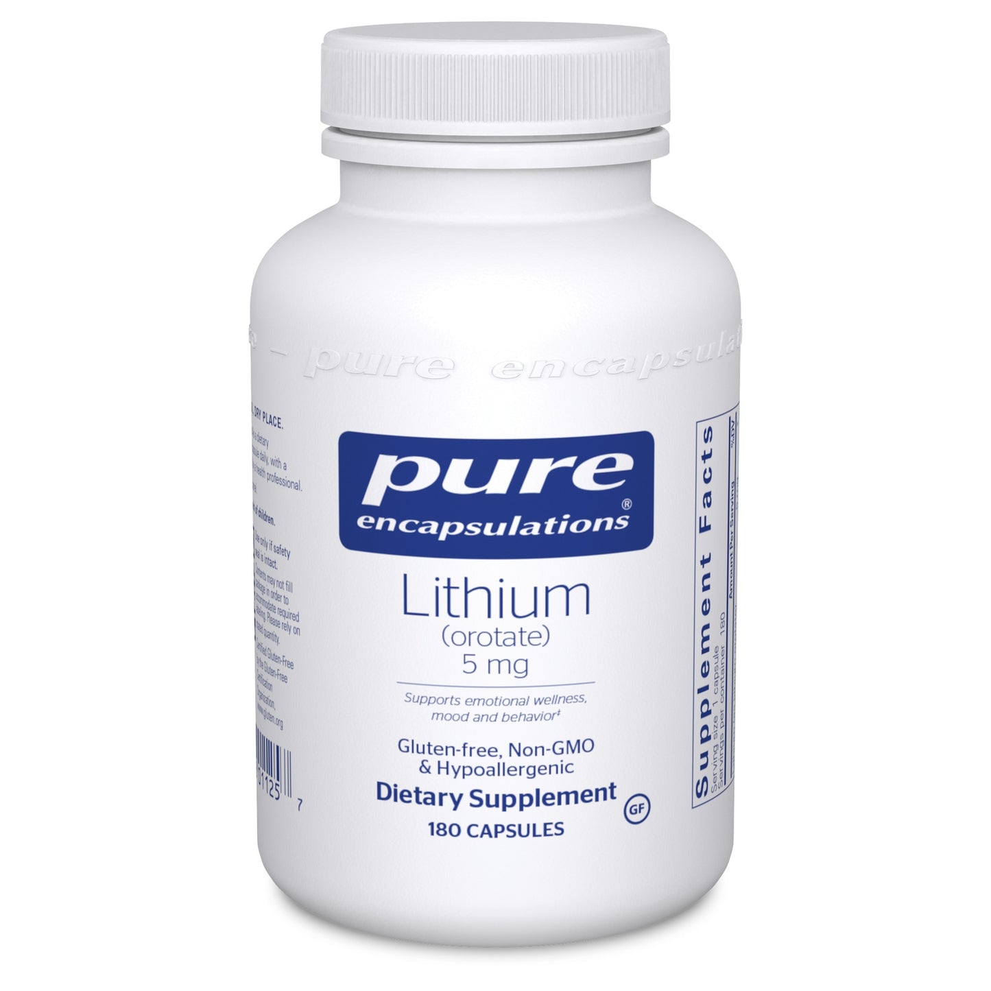 Lithium (orotate) 5 mg 180's